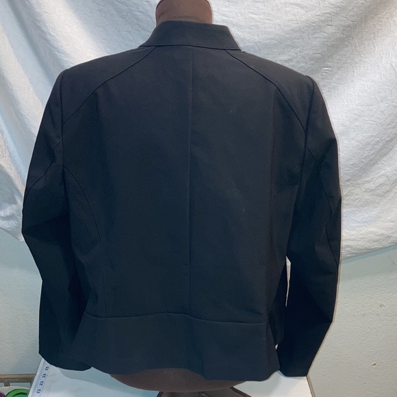 Lane Bryant Womens SZ 20 Jacket Solid Black Zip Up Long Sleeve Zip Pockets NWOT - Picture 6 of 13